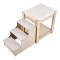 Pet Bunk Bed with Stairs Dog Cat Window Perch Indoor