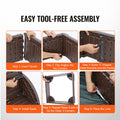 Sandbox with Cover 48.6x48.6x12.4in Square Sand Box HDPE Brown