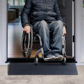 Cuttable Threshold Ramp 4cm Rise 90cm Wide Rubber Wheelchair Non-Slip