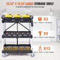 3 Shelf Foldable Utility Cart 165LBS Heavy Duty Lockable Wheels