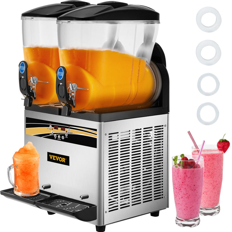 Commercial Slush Machine 2x15L Frozen Drink Margarita Maker