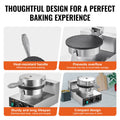 Commercial 1230W Ice Cream Cone Maker Non-Stick Stainless Steel
