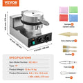 Commercial 1230W Ice Cream Cone Maker Non-Stick Stainless Steel