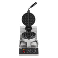 Commercial Waffle Maker 1300W Round Belgian Iron Stainless Steel