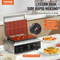 Commercial Waffle Maker 10pc Rectangle 1550W Stainless Steel