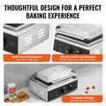 Commercial Waffle Maker 10pc Rectangle 1550W Stainless Steel