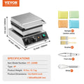 Commercial Waffle Maker 4PC 1750W Belgian Stainless Steel Non-Stick