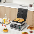 Commercial Waffle Maker 4PC 1750W Belgian Stainless Steel Non-Stick