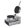 Commercial Waffle Maker, 1230W Round Waffle Baker Machine, Non-Stick Stainless Steel Belgian Waffle Iron with Temperature and Time Control, Handle, for Restaurant Bakery Snack Bar Family