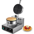 Commercial Waffle Maker 1230W Round Belgian Waffle Iron Non-Stick