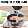 Commercial Waffle Maker 1230W Round Belgian Waffle Iron Non-Stick