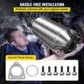 Catalytic Converter Compatible with 1998-2002 Honda Accord 2.3L, Direct-Fit High Flow Series Cat Converter, Stainless Steel Exhaust Converter Pipe with Flange Design & Gasket (OBD III Compliant)