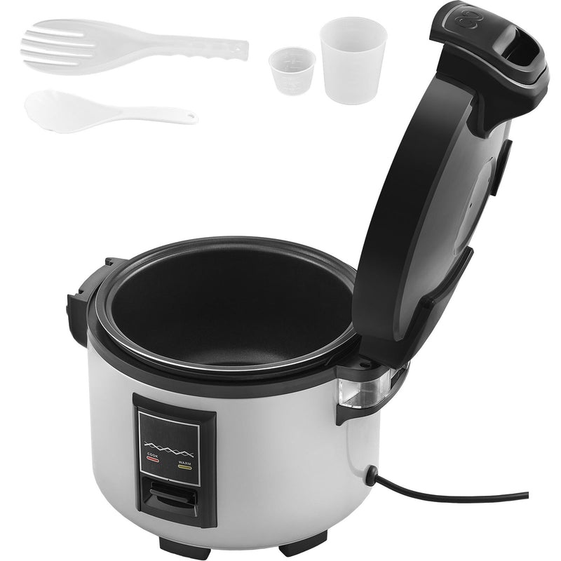 Commercial Rice Cooker, 70-Cup Rice Cooker, 15 Liter Large Rice Cooker and Warmer with Nonstick Inner Pot, Fast Cooking and 12-Hour Keep Warm, with Rice Cup and Paddle, for Restaurant
