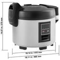 Commercial Rice Cooker, 70-Cup Rice Cooker, 15 Liter Large Rice Cooker and Warmer with Nonstick Inner Pot, Fast Cooking and 12-Hour Keep Warm, with Rice Cup and Paddle, for Restaurant