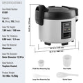 Commercial 70-Cup 15L Rice Cooker Warmer Nonstick Pot