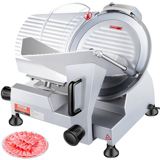 Commercial Meat Slicer 240W 10" Carbon Steel Blade 350-400RPM