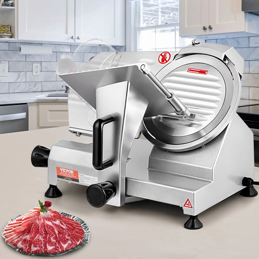 Commercial Meat Slicer 200W 8" Carbon Steel Blade 350-400RPM