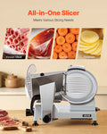 Commercial Meat Slicer 240W 250mm Carbon Steel Blade 0-12mm