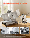 Commercial Meat Slicer 240W 250mm Carbon Steel Blade 0-12mm