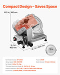 Commercial Meat Slicer 240W 250mm Carbon Steel Blade 0-12mm
