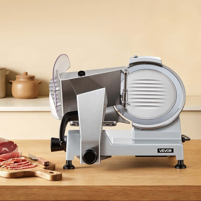 Commercial Meat Slicer 240W 250mm Carbon Steel Blade 0-12mm