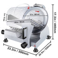 Commercial Meat Slicer, 320W Electric Deli Food Slicer, 12 inch Carbon Steel Blade Electric Food Slicer, 350-400RPM Meat Slicer, 0-0.6 inch Adjustable Thickness for Meat, Cheese, Veggies, Ham
