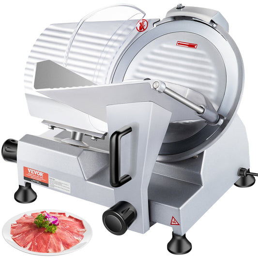 Commercial 320W Electric Meat Slicer 12" Carbon Steel 350-400RPM