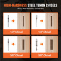 Mortising Attachment Drill Press 4 Model Square Hole Chisel Set 5 Bush