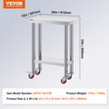 Stainless Steel Work Table 24x12x32