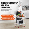 Stainless Steel Work Table 24x30 with Wheels Commercial Kitchen