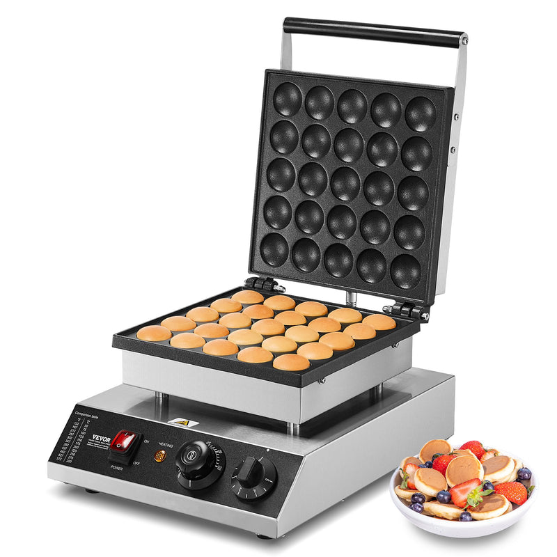 Devanti 25 Cavity Poffertjes Grill 1700W Non-stick Stainless Steel