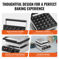 Devanti 25 Cavity Poffertjes Grill 1700W Non-stick Stainless Steel