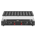 Mini Dutch Pancake Maker, 50PCS 43mm Diameter Dorayaki Baker Machine, 1700W Commercial Electric Poffertjes Grill, Non-stick Stainless Steel, Dual Temp & Time Control, for Home Kitchen Restaurant
