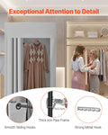 Fitting Room Dressing Curtain 99x99x198cm Black Grey-White