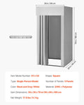 Fitting Room Dressing Curtain 99x99x198cm Black Grey-White