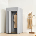 Fitting Room Dressing Curtain 99x99x198cm Black Grey-White