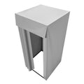 Fitting Room Dressing Curtain 99x99x198cm Black Grey-White