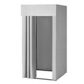 Fitting Room Dressing Curtain 99x99x198cm Black Grey-White