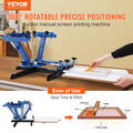 4 Color 1 Station Screen Printing Machine Screenprint Press