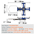 4 Color 1 Station Screen Printing Machine Screenprint Press