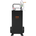 114L Gas Caddy Fuel Storage Tank Wheels Transfer Pump Black