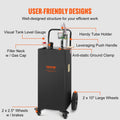 Fuel Caddy 114L Fuel Storage Tank 4 Wheels Manual Pump Black