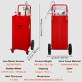 114L Fuel Caddy Red 4 Wheels Manual Transfer Pump Diesel Petrol