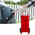 114L Fuel Caddy Red 4 Wheels Manual Transfer Pump Diesel Petrol
