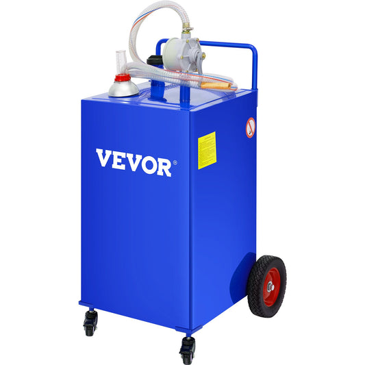 114L Fuel Caddy 4 Wheels Manual Transfer Pump Diesel Gasoline