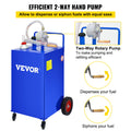 114L Fuel Caddy 4 Wheels Manual Transfer Pump Diesel Gasoline