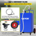 114L Fuel Caddy 4 Wheels Manual Transfer Pump Diesel Gasoline