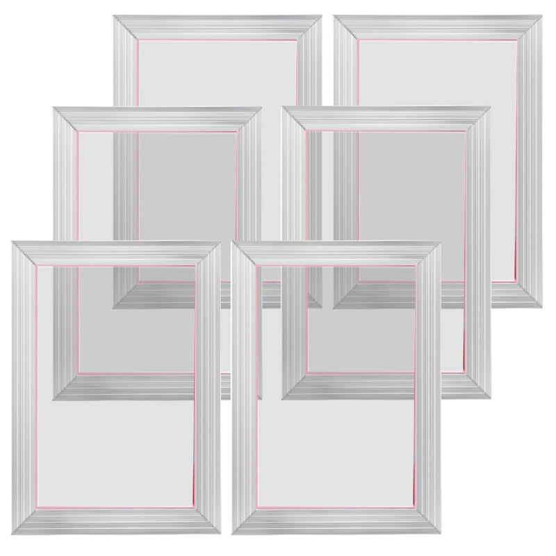 Screen Printing Kit 6pc Aluminum Frames 25.4x35.6cm 110 Mesh