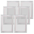 Screen Printing Kit 6pc 25.4x35.6cm Aluminium Frames 156 Mesh