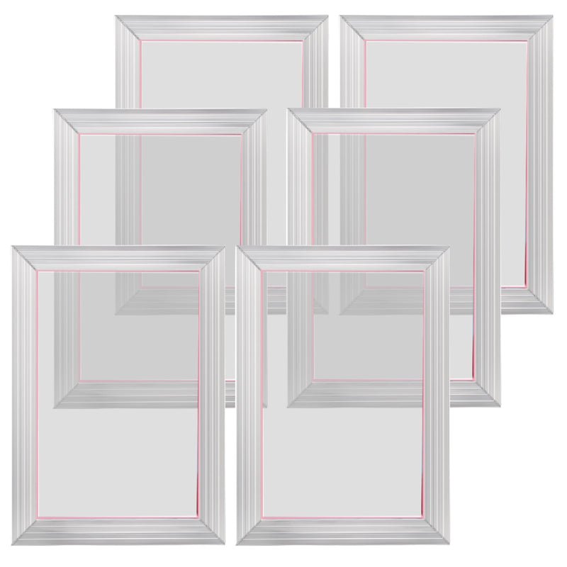 Screen Printing Kit 6pc 25.4x35.6cm Aluminium Frames 156 Mesh